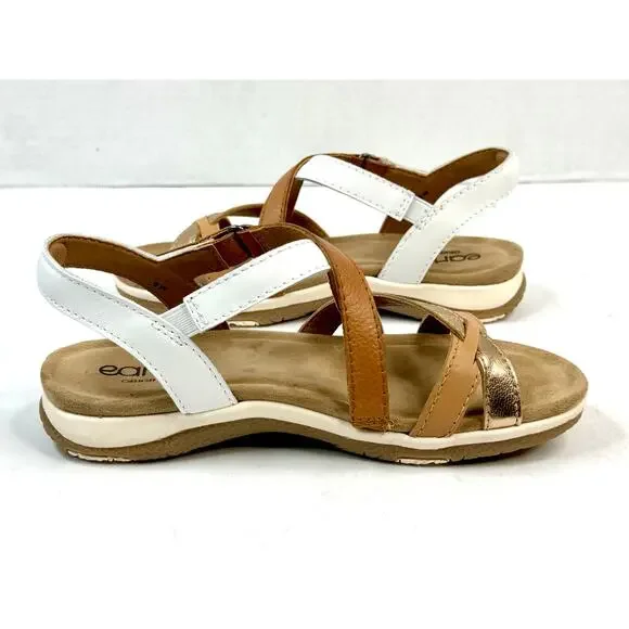 Earth Women's Sterling  Sandals Size 6W COLOR:COGNAC/GOLD MULTI LEATHER NWT - Picture 5 of 9
